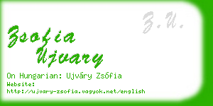 zsofia ujvary business card