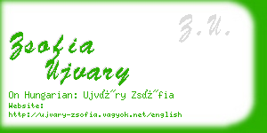 zsofia ujvary business card